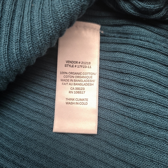 Northern Reflections Blue Ribbed Button-Down Shirt NWT - Picture 7 of 7